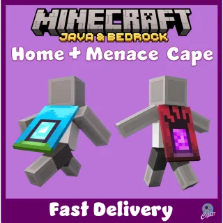Minecraft - Home Cape + Menace Cape Code - AUTOMATIC DELIVERY - Bedrock&Java - All Platforms