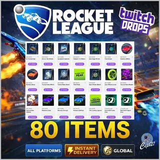 Rocket League Twitch Drops - RLCS Pack x 21 + Wheels + Explosions + Car Bodies + MORE - 80 Items/Skins - AUTOMATIC DELIVERY
