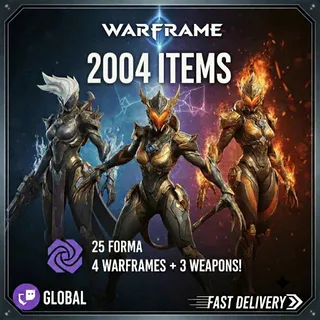 Warframe Twitch Drops - Saryn Prime + Valkyr Prime + Ember + Nyx + 3 Weapons + 25 Forma + MORE - 2004 Items