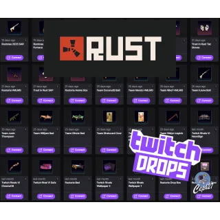 Rust Twitch Drops - Round 42 - 47 - AUTOMATIC DELIVERY - ALL 68/68 Items!