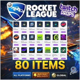 Rocket League Twitch Drops - RLCS Pack x 21 + Wheels + Explosions + Car Bodies + MORE - 80 Items/Skins - AUTOMATIC DELIVERY