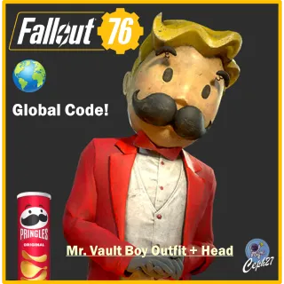 Fallout 76 - Mr. Vault Boy Outfit + Head - Global Code