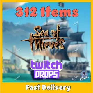 Sea of Thieves Twitch Drops - 11x Obsidian/21x GP/EWR/EWS/RMS... +975k Gold - 312 Items