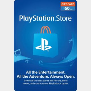 $50.00 PlayStation Store