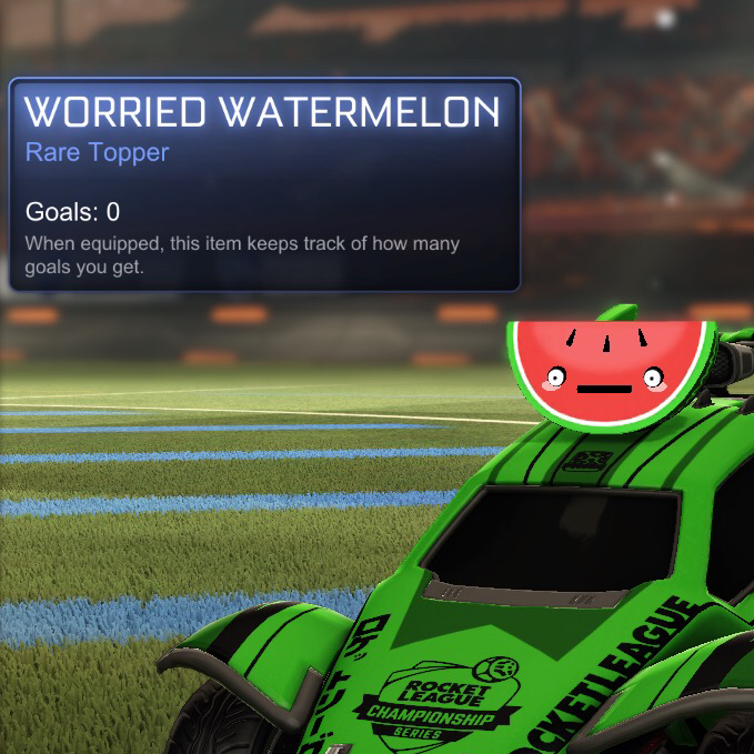 Bundle Animated Worried Watermelon Topper In Game - 