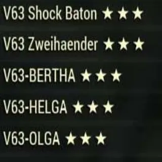 All 5 V63 Weapons Bundle