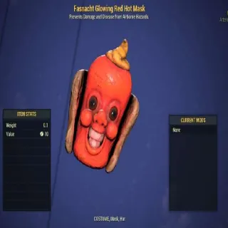 Fasnacht Glowing Red Hot Mask