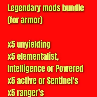 Legendary Mods Bundle (For Armor)
