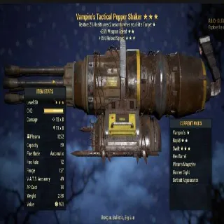 Vampire +25% Weapon Speed +15% Reload Speed Pepper Shaker
