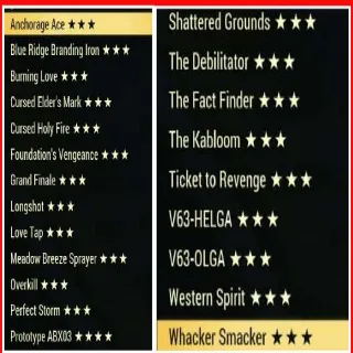 22 Unique Legendary Weapon Bundle
