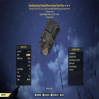 Uny +2S Wwr Marine Armor Chest Piece