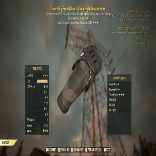 Unyielding Powered Thru-hiker's Forest Scout Armor Right Arm