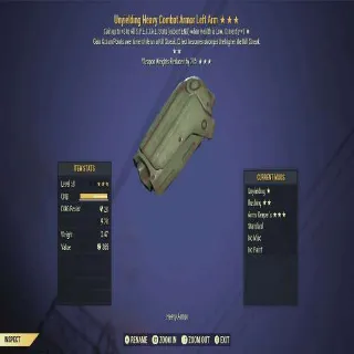 Uny rushing wwr heavy Combat armor Left Arm