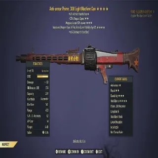 AA25ws50bs Stabilizer Light Machine Gun