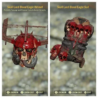 Skull Lord Blood Eagle Helmet + Suit