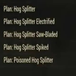 All 5 Hog Splitter Plans