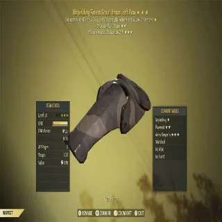 Unyielding ap wwr forest scout armor left arm
