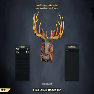 Fasnacht Glowing Jackalope Mask