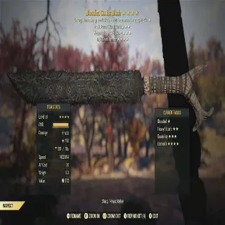 Bloodied +40% Power Attack Damage Break 50% Slower Icemen's Cultist Blade