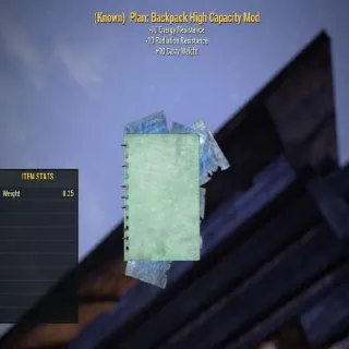 Plan: Backpack High Capacity Mod