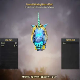 Fasnacht Glowing Unicorn Mask
