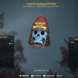 Fasnacht Glowing Skull Mask