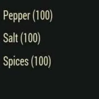 x100 Salt/Pepper/Spices