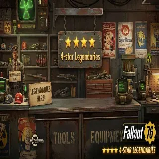 50 4-star Legendary Items (Guns, armor and power armor)