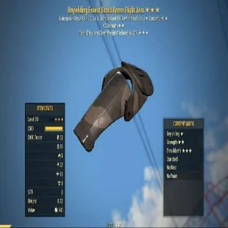 Unyielding +2 Strength Thru-hiker's Forest Scout Armor Right Arm