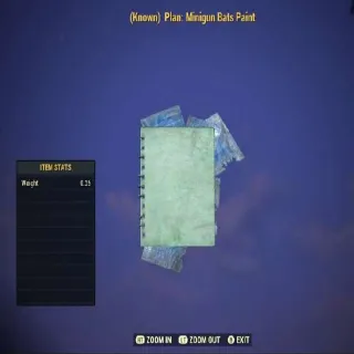 Plan: Minigun Bats Paint