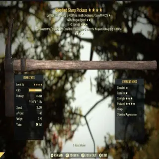 B40ws+3S Polished Pickaxe