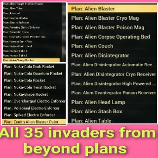 All 35 Invaders From Beyond Plans