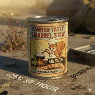 x25 Canned Tasty Squirrel Stew (+25% XP)