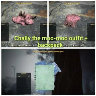 Chally The Moo-moo Outfit + Backpack