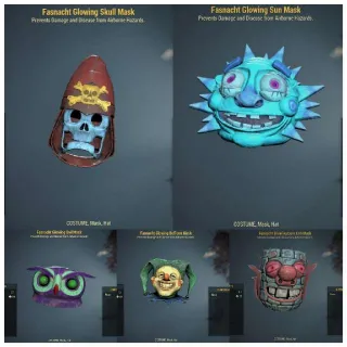 All 5 Glowing Fasnacht Masks (Summer 2025)