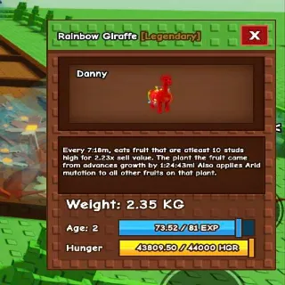 Rainbow Hatched Giraffe