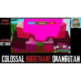 🐵COLOSSAL NIGHTMARE ORANGUTAN | 107.82KG! |🌱GROW A GARDEN🌱 FAST DELIVERY |🚚