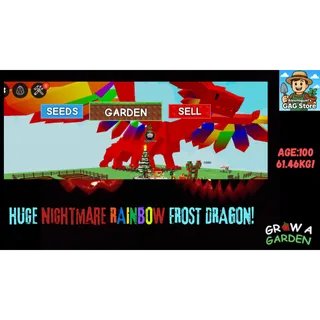 🐉HUGE NIGHTMARE 🌈RAINBOW FROST DRAGON|61.46 KG!|🌱GROW A GARDEN🌱