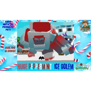 ⛄HUGE PEPPERMINT ICE GOLEM|61.00 KG!|🌱GROW A GARDEN🌱