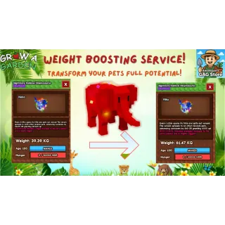 🐘WEIGHT BOOSTING SERVICE (5.99$  3KG BASE+ UP TO 60-61kg max)🌱GAG, WITH FREE AGE 100!