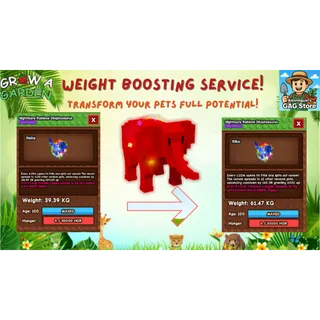 🐘WEIGHT BOOSTING SERVICE (11.99$  ANY KG UP TO 60-61kg max)🌱GAG, WITH FREE AGE 100!