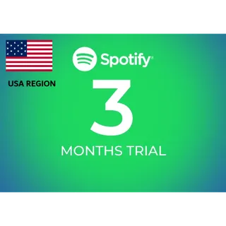 Spotify Premium 3 Month Trial USA Region (Only For New Accounts)