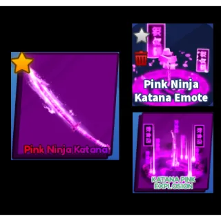 Pink Ninja katana set