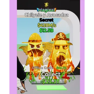 Secret Magical Chilyeie y Avocadoa 420M/s 1x Trait Fortnite Steal The Brainrot (Fast Delivery)