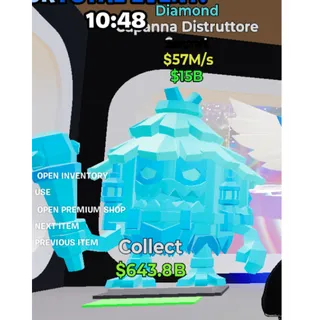 Secret Diamond Capanna Distruttore 57M/s Fortnite Steal The Brainrot (Fast Delivery)