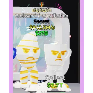 Secret Heaven Croissantini et Caffettino 942.5M/s 1x Trait Fortnite Steal The Brainrot (Fast Delivery)