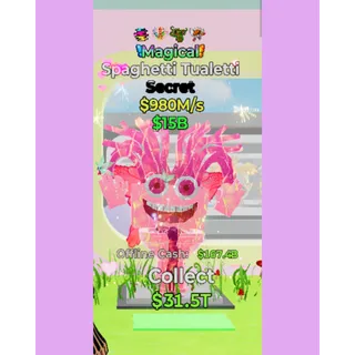 Secret Magical Spaghetti Tuailetti 980M/s 4x Trait Fortnite Steal The Brainrot (Fast Delivery)