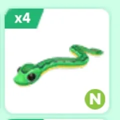 4x neon luminous Mega garden snake