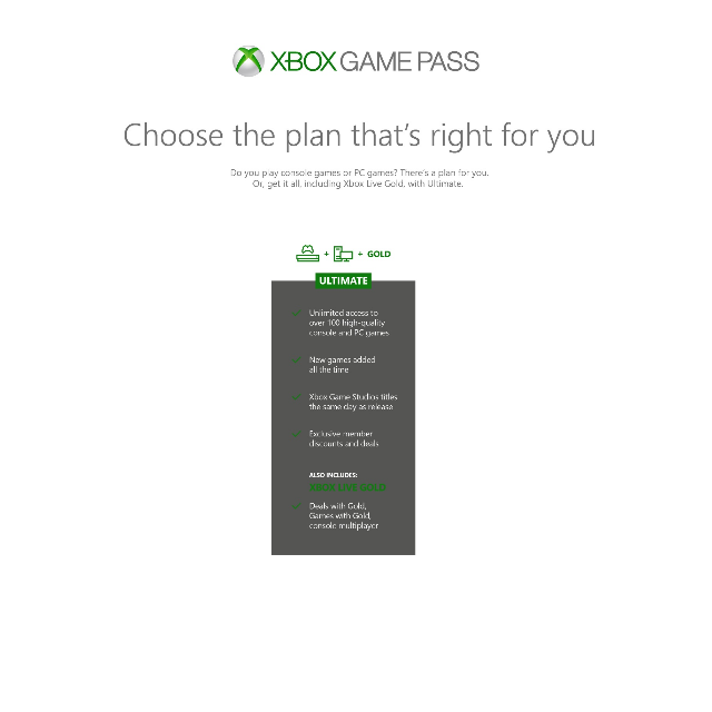 Xbox Game Pass 1 Month Ultimate Membership (new or returning subscribers  only) - Xbox Live Gold Gift - Gameflip