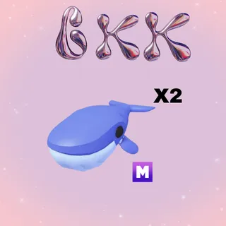 2x MEGA BLUE WHALE